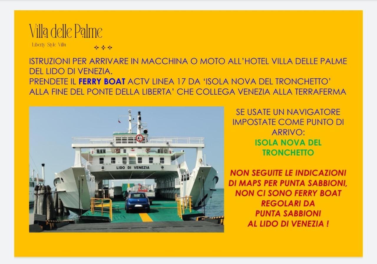 Hotel Villa Delle Palme Венеция Лидо Екстериор снимка